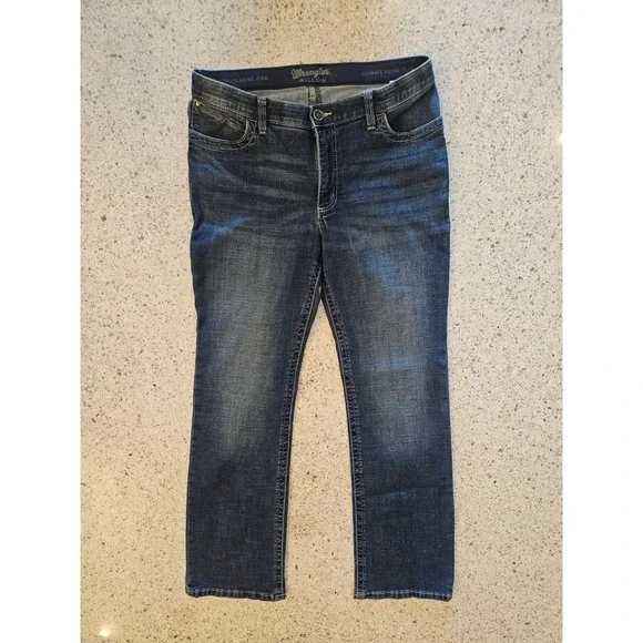 Wrangler Willow Ultimate Riding Jean Women Blue Denim Bootcut Flare Size 15x34 - Picture 2 of 8